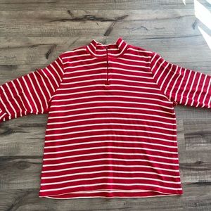 LL BEAN stripped sweater red and white